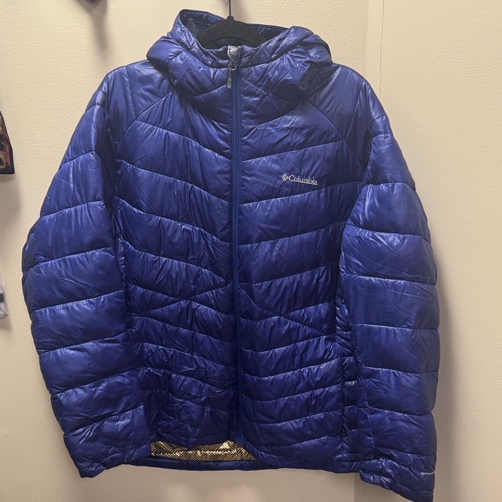 Columbia purple/Royal Blue puffer jacket/coat size 2X Omni Heat